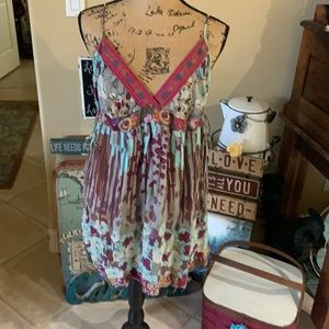 Johnny Was Spaghetti strap top/tunic size medium
